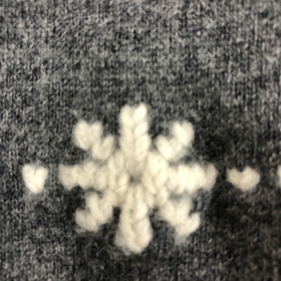 Columbia Grey & Green Snowflake Wool Sweater XL - Picture 5 of 10